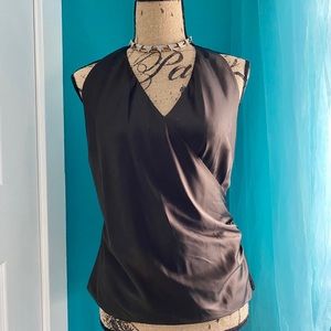 🆕 NWT: Ann Taylor Brown Silk Wrap Halter Top